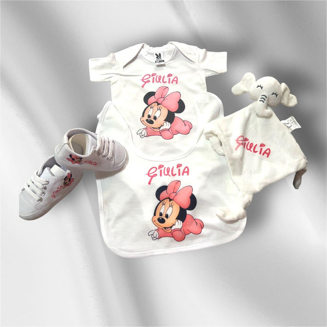 Kit Con Scarpine Body e Bavaglino Personalizzato