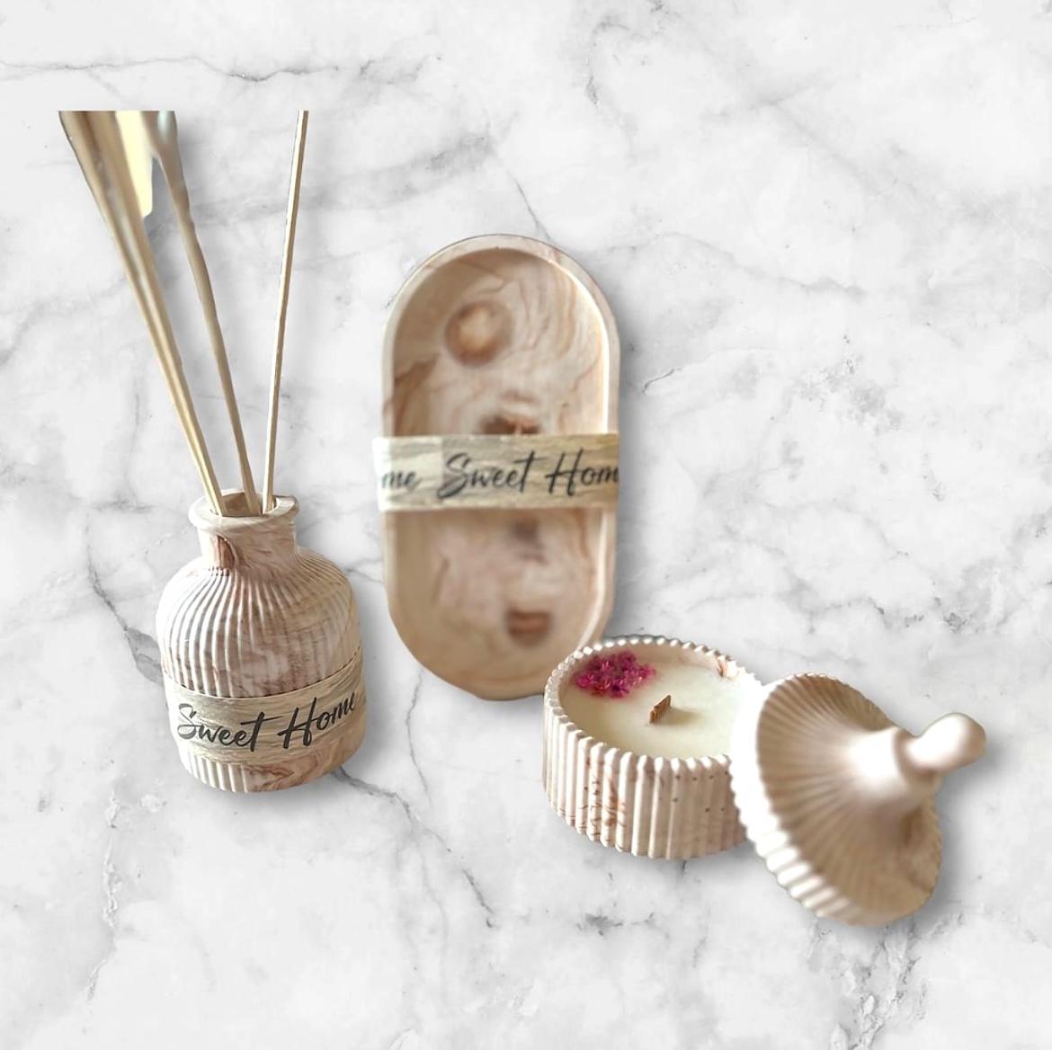 Kit Profumatore e Candela In Cera Di Soia