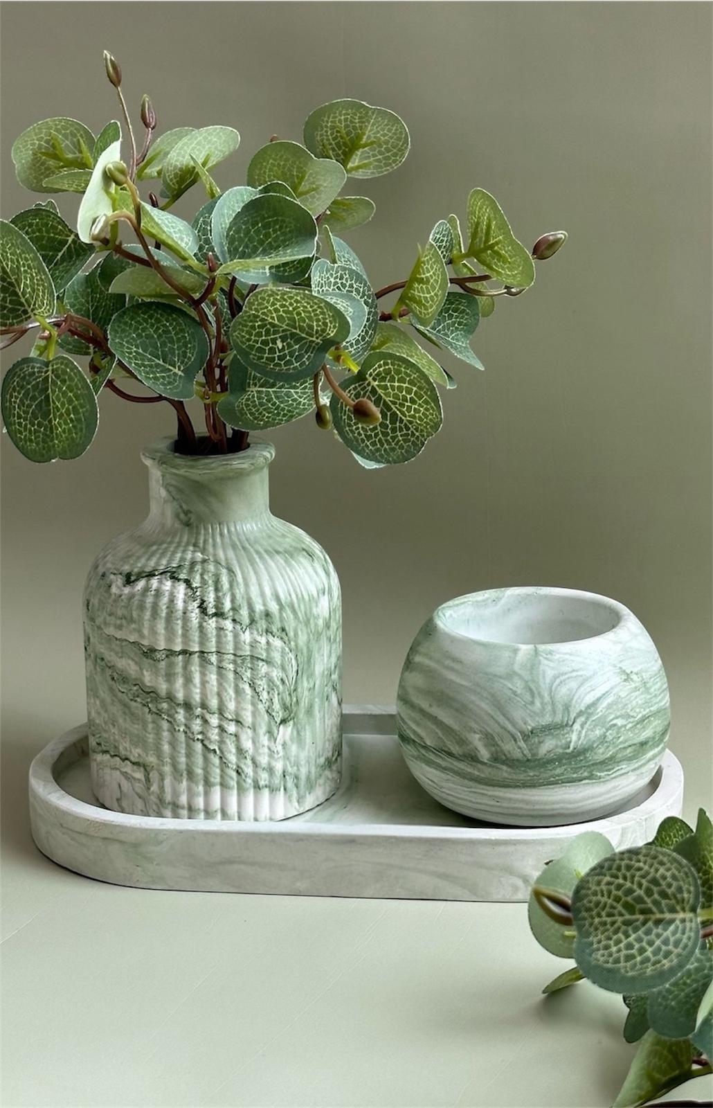 Candela in cera di soia contenitore in gesso ceramico fragranza naturale personalizzata colore e fragranza – Modello 5