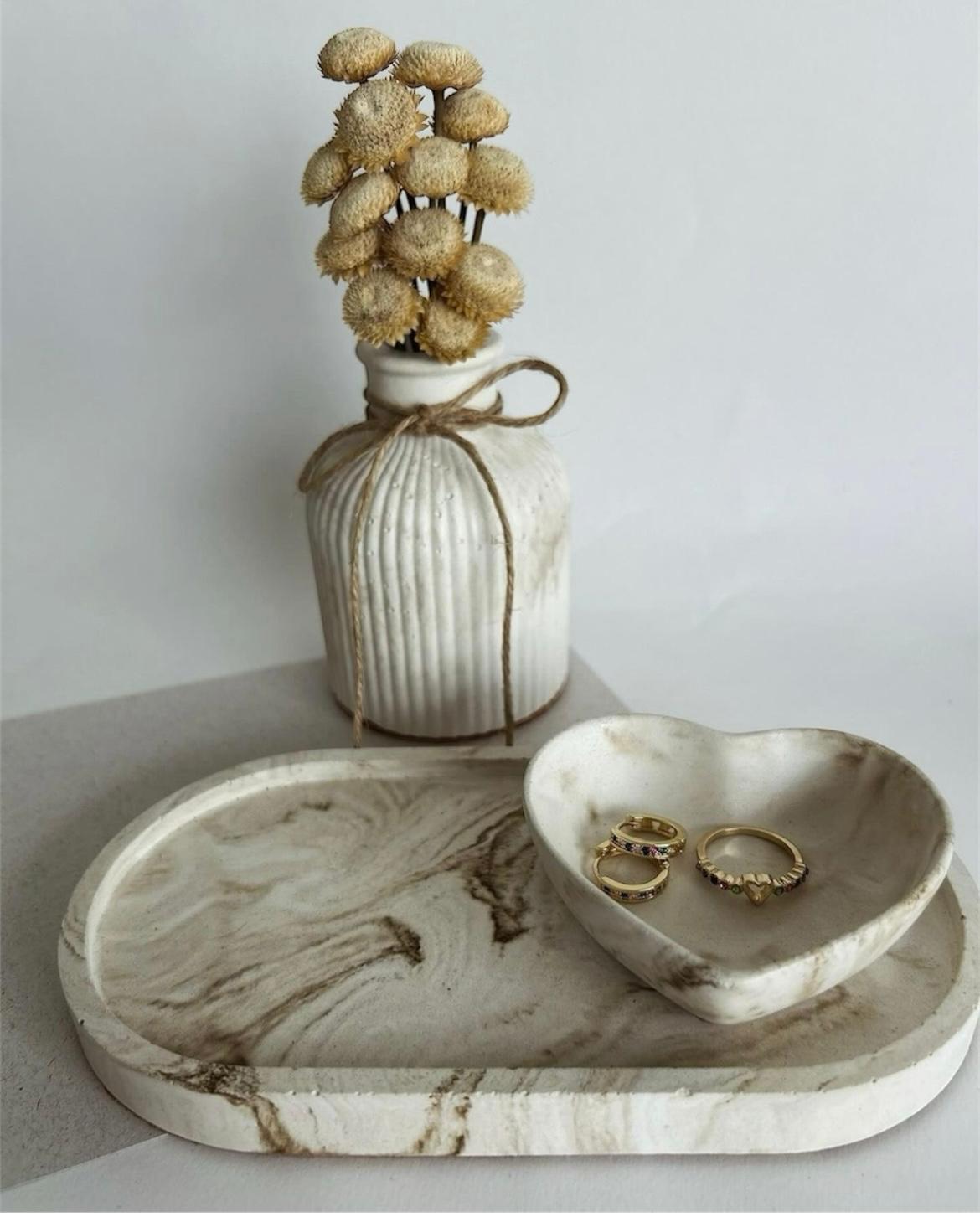 Candela in cera di soia contenitore in gesso ceramico fragranza naturale personalizzata colore e fragranza – Modello 6